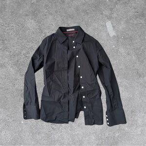 Kenar Black button up blouse Shirt; slim fit size s